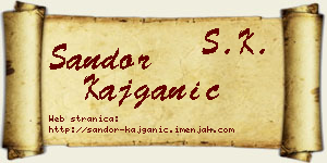 Šandor Kajganić vizit kartica